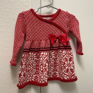 Christmas sweater dress 6-9 months Maggie & Zoe